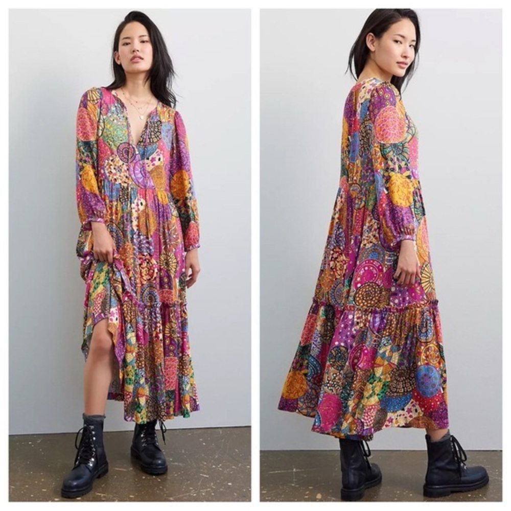 Anthropologie Tiny Velia Maxi Dress- size small- see pics and read